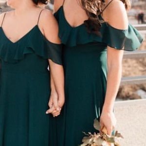 Jenny Yoo dark teal bridesmaid dress
